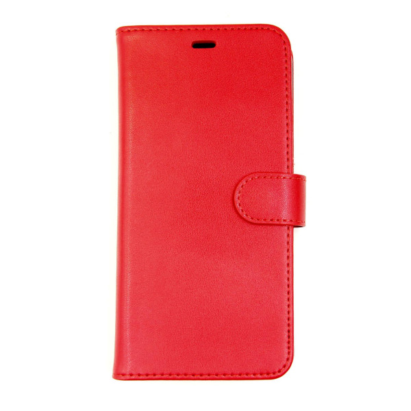 iPhone XS Max Plånboksfodral Läder med Stativ - Röd Red