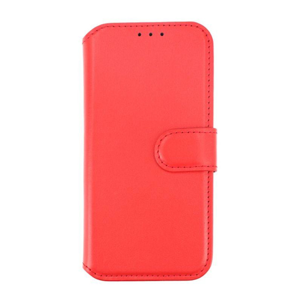 iPhone 15 Pro Plånboksfodral Läder Rvelon - Röd Röd