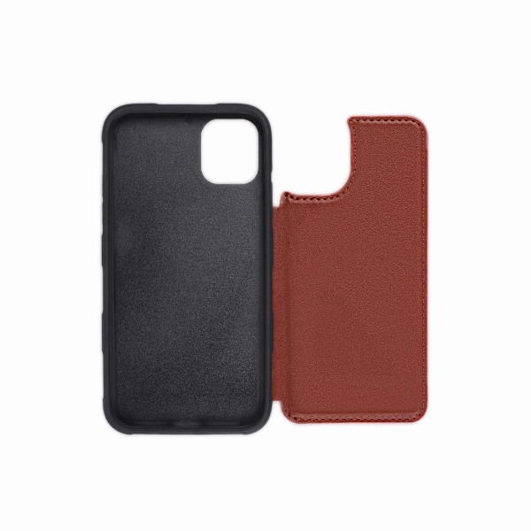 iPhone 11 Pro Max Stöttåligt Skal med Kortfack  - Brun Brown