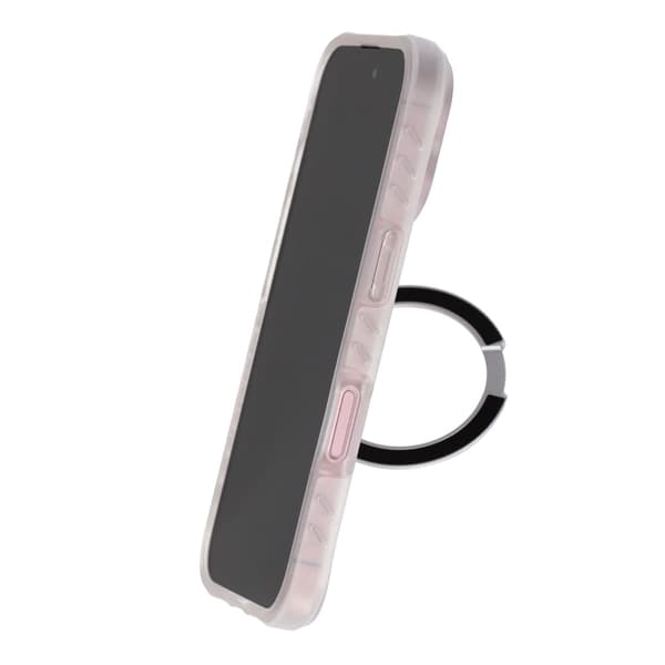 Matt Mobilskal med ringstativ för iPhone 16 - Vit vit