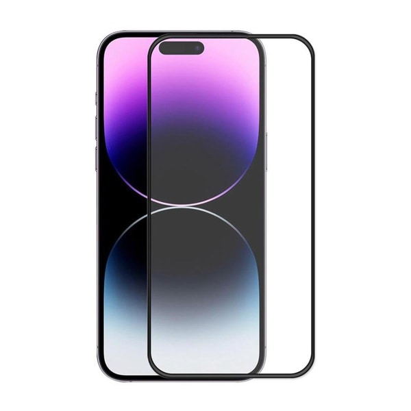 Skärmskydd iPhone 14 Pro - 3D Härdat Glas Svart (miljö) Black