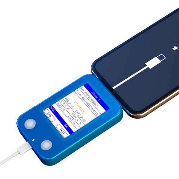 U2 Tristar Testare/Läsare för iPhone 5 - 11 Pro Max Blå