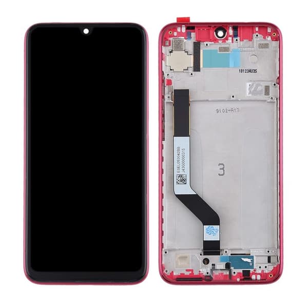 Xiaomi Redmi Note 7 Skärm med LCD Display - Röd Röd