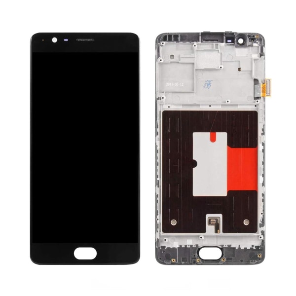 OnePlus 3 Skärm/Display - Svart Black