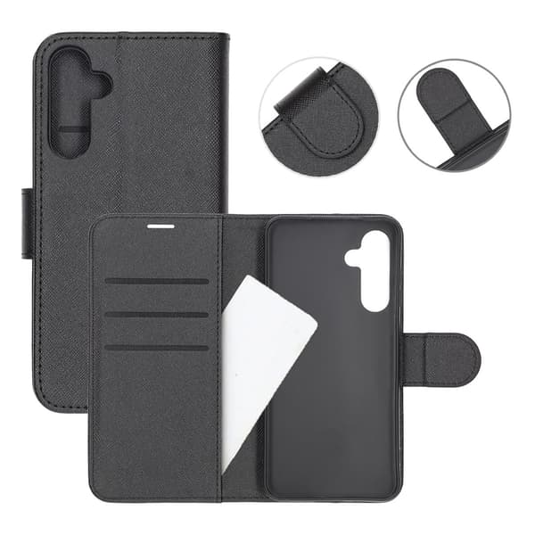 Samsung Galaxy A25 Plånboksfodral med Stativ - Svart Black