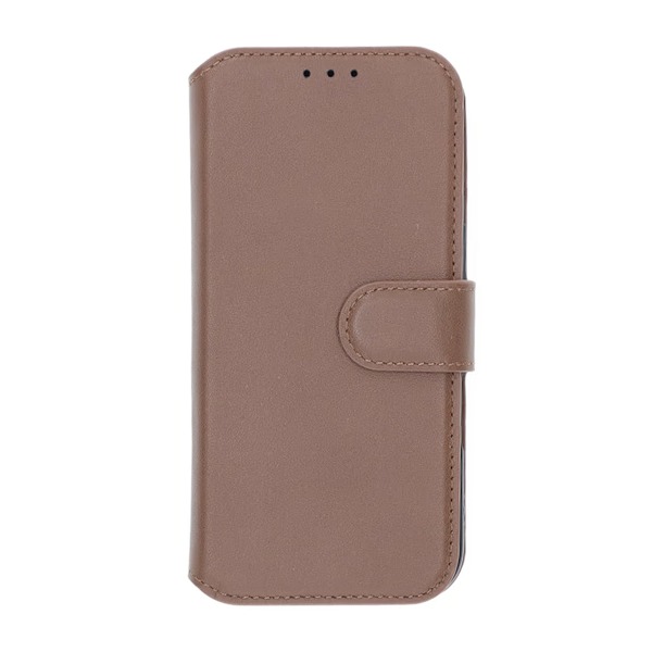 iPhone 16 Pro Plånboksfodral Äkta Läder Rvelon - Brun Brun