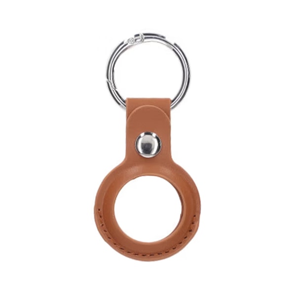 Airtag Fodral PU-Läder Nyckelring - Brun Brown