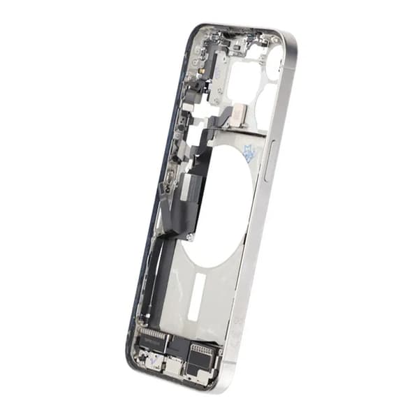 Mittenram med smådelar för iPhone 15 Pro Max - Vitt Titan OEM Vit
