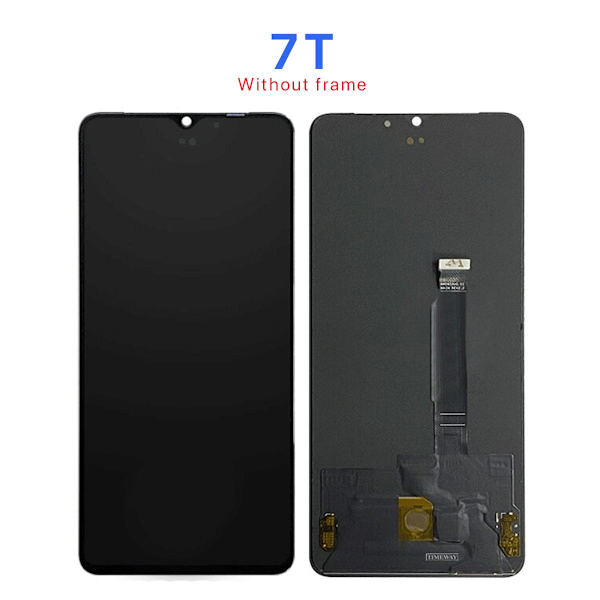 OnePlus 7T Skärm/Display - Svart Black