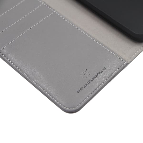 iPhone X/XS Plånboksfodral Läder med Stativ - Grå Brown