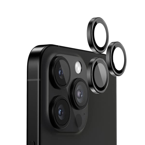 iPhone 16 Pro/16 Pro Max Lins Kameraskydd - Svart Svart