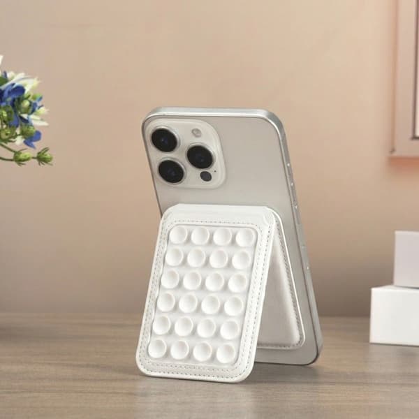 MagSafe Korthållare med Sugproppar och Stativ - Vit vit