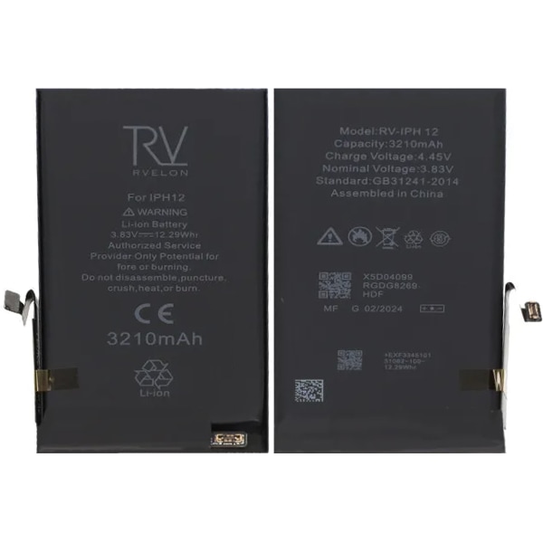 iPhone 12 Batteri Rvelon Premium 3210mAh