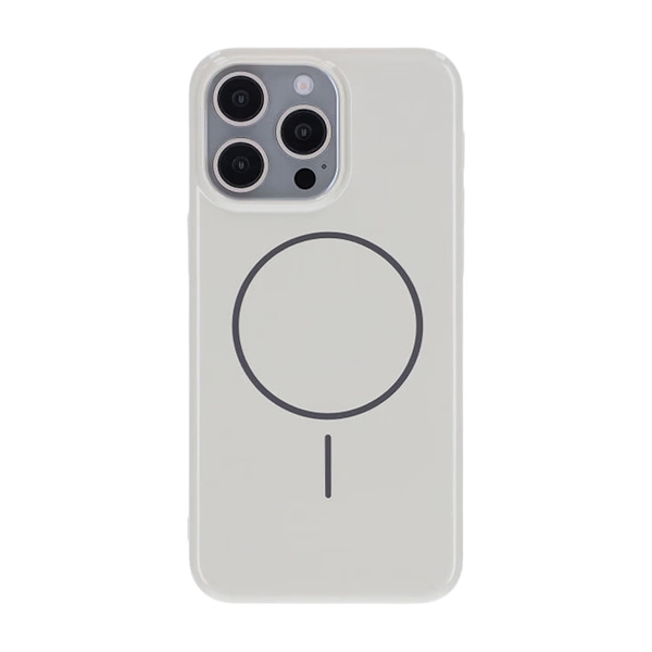 iPhone 15 Pro Max Skal MagSafe, Blankt Enfärgat - Vit Vit