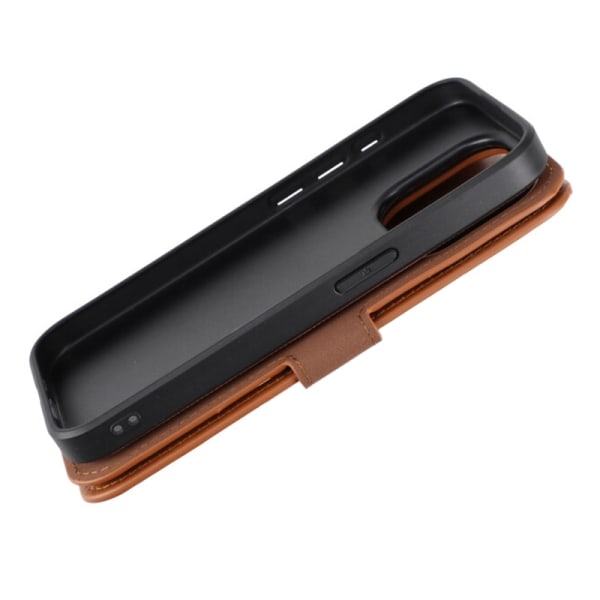 iPhone 15 Pro Plånboksfodral Magnet Rvelon - Brun Brown