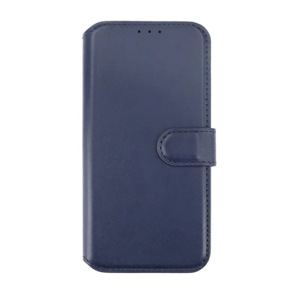 iPhone 15 Pro Max Plånboksfodral Läder Rvelon - Blå Marine blue
