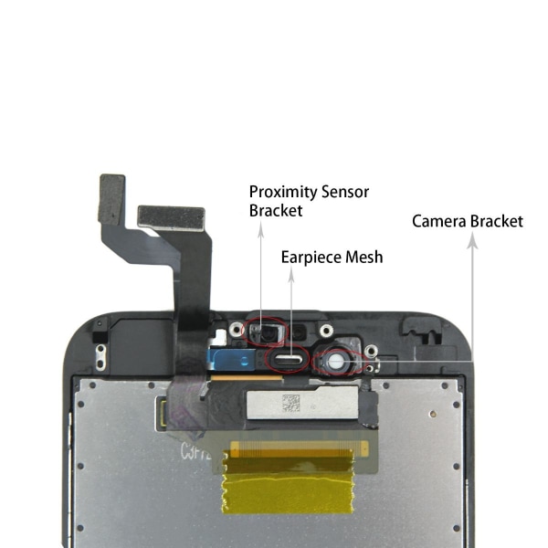 iPhone 6S LCD Skärm Refurbished - Svart Svart