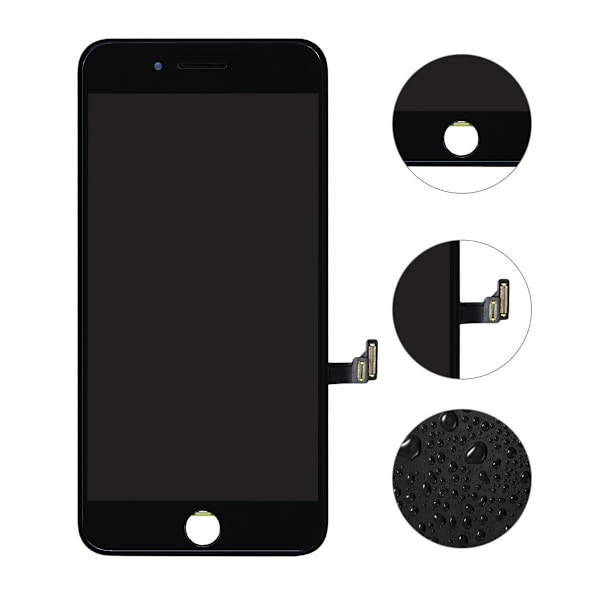 iPhone 8 Plus LCD Skärm DTP - Svart (Tagen från ny iPhone) Black