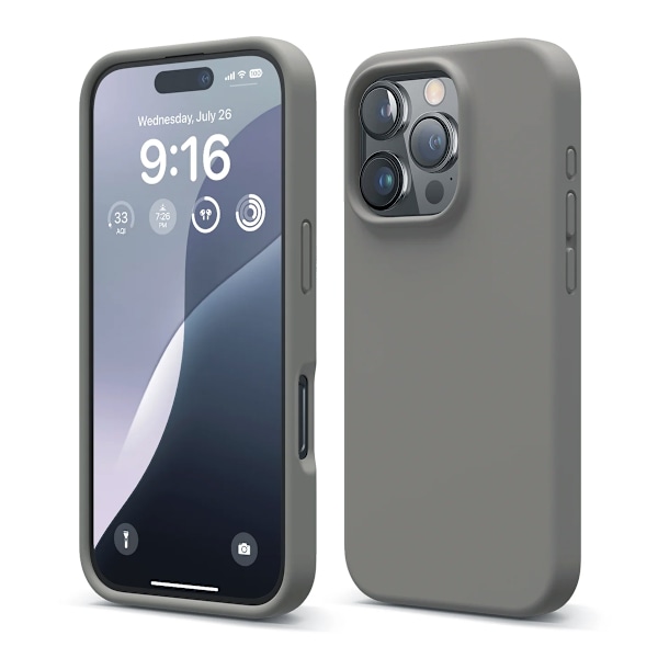 iPhone 16 Pro Max Mobilskal Silikon Rvelon - Grå grå