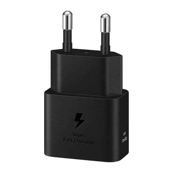 Samsung 25W USB-C GaN Strömadapter med kabel - Svart musta