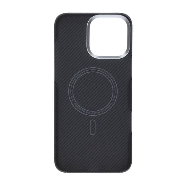 Kevlar Magsafe-kuori iPhone 16 Pro Maxille - Musta raidoilla musta