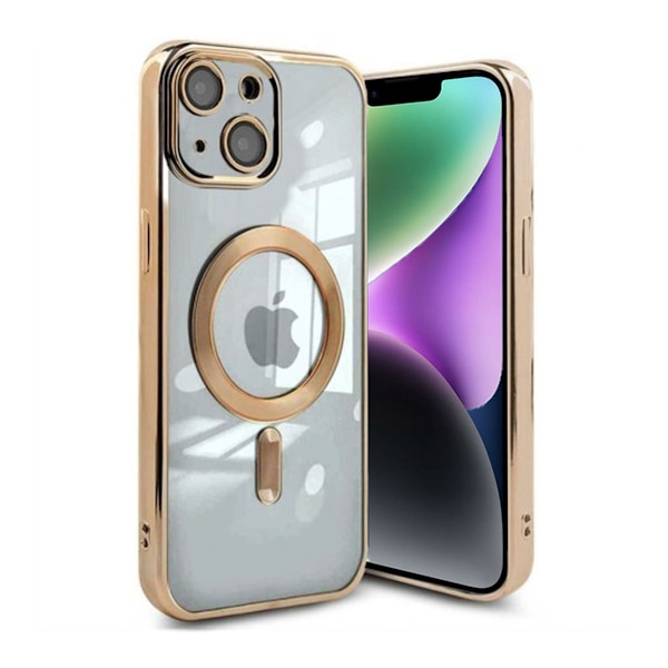 Luxury Mobilskal med Magsafe iPhone 14 - Guld Guld