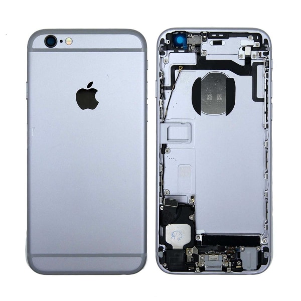 iPhone 6S Baksida med Komplett Ram - Svart Black