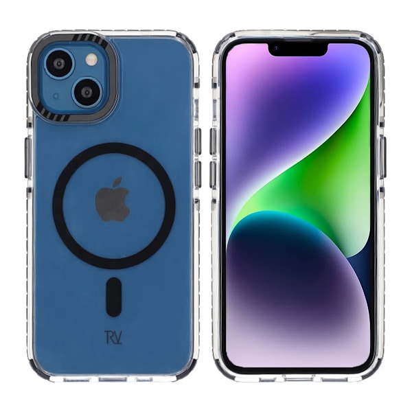 iPhone 13/14 Rvelon Mobilskal Magnet Förstärkt - Svart Svart
