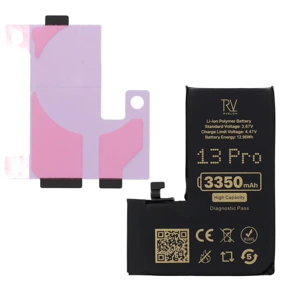 Rvelon Batteri för iPhone 13 Pro - 3350 mAh Högkapacitet