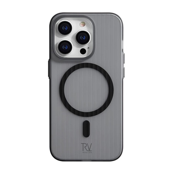 iPhone 12/12 Pro Mobilskal Korrugerad med Magsafe Rvelon - Grå grå