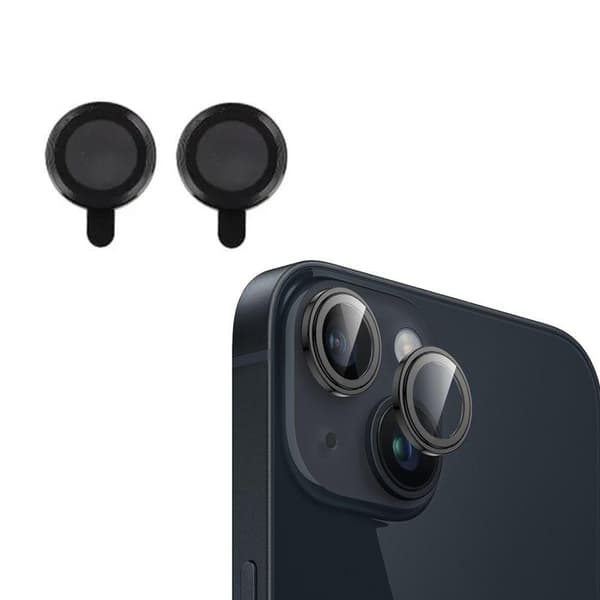 iPhone 15 / iPhone 15 Plus Linsskydd för Kamera (2-pack) Svart