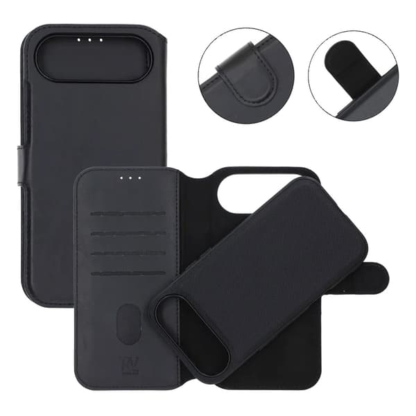 Rvelon Plånboksfodral Magnet för iPhone Air - Svart Black