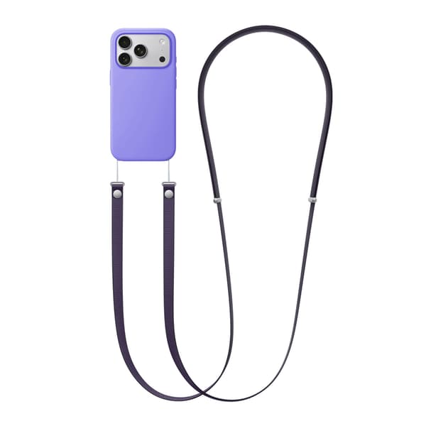 Crossbody Strap för iPhone mobilskal - Lila Purple
