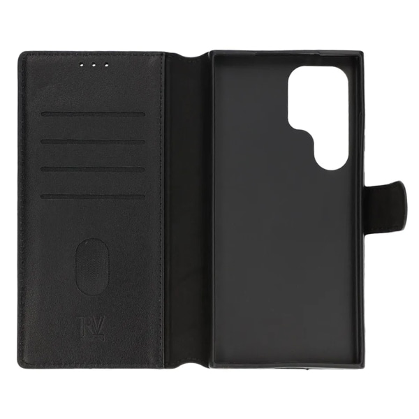 Samsung Galaxy S24 Ultra Plånboksfodral Läder Rvelon - Svart Black
