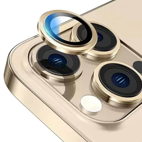 iPhone 14 Pro Kameralins med Ram - Guld Gold