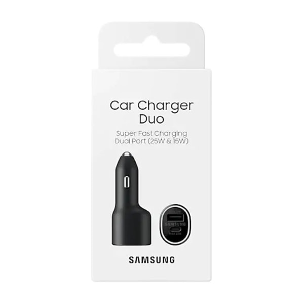 Samsung Billaddare USB-C & USB-A 40W Svart Svart