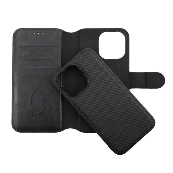 iPhone 13 Pro Plånboksfodral Magnet Rvelon - Svart Black