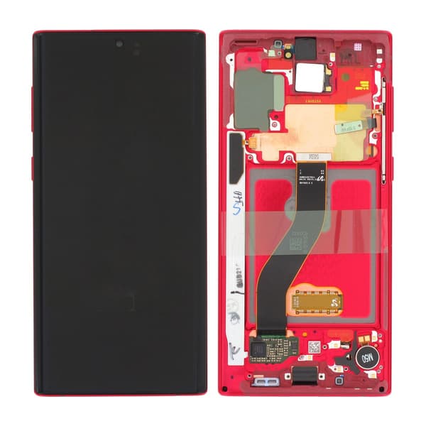 Samsung Galaxy Note 10 Skärm med LCD Display - Röd Red