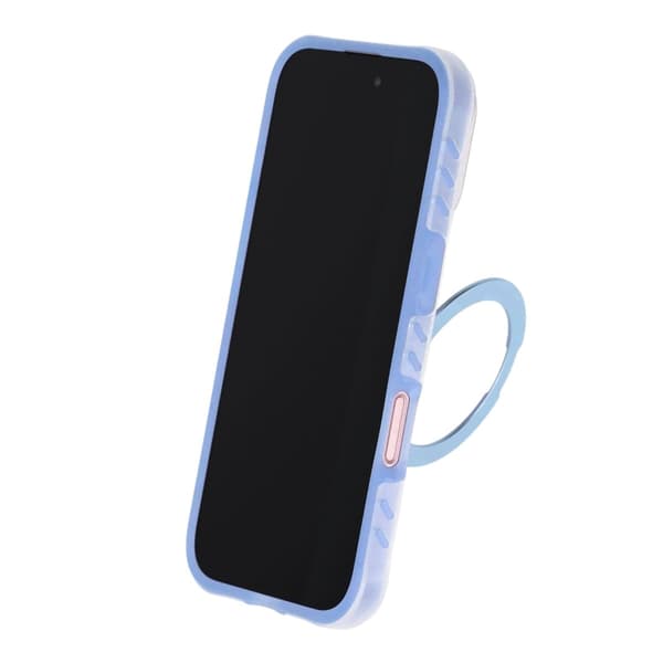 Matt Mobilskal med ringstativ för iPhone 16 - Blå blå