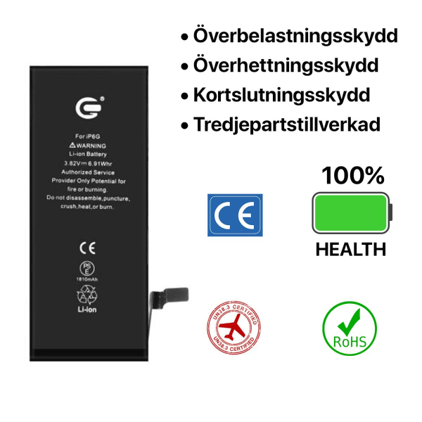 iPhone 6 Batteri Kit svart