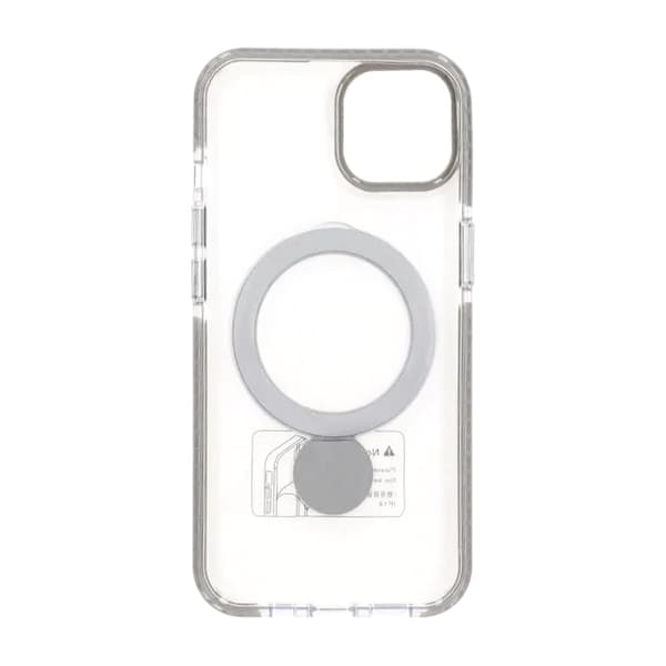 Skal Magsafe till iPhone 15 - Transparent grå med ringstativ Grey