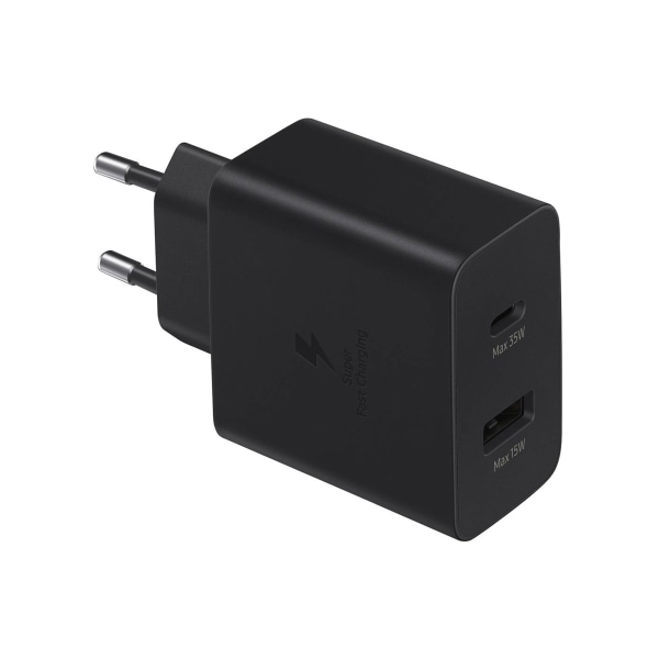 Samsung Laddare Duo USB-C & USB-A 35W Sort