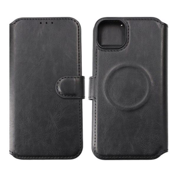 iPhone 15 Plus Plånboksfodral med Magsafe Rvelon - Svart Black