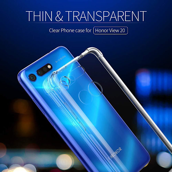 Stöttåligt Mobilskal Huawei Honor View 20 - Transparent Transparent