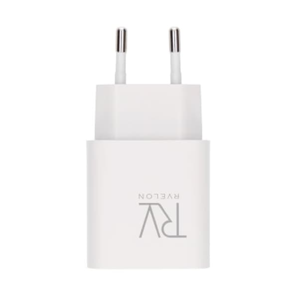 Rvelon Snabbladdare USB-A & USB-C 20W Vit