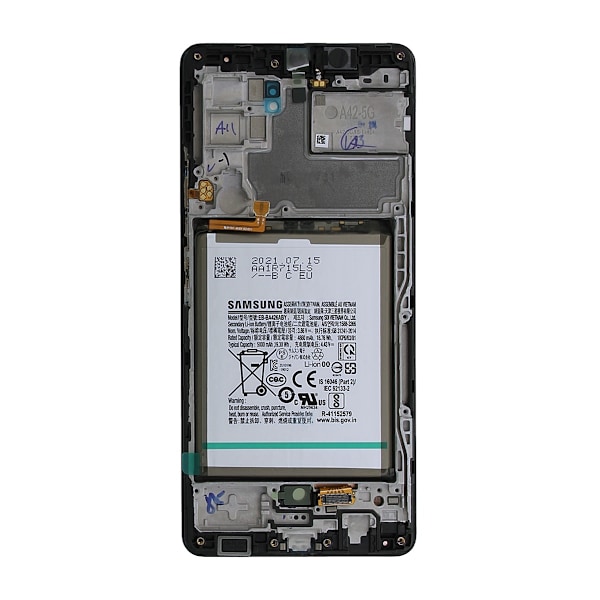 Samsung Galaxy A42 5G Skärm med LCD Display + Batteri Original - Svart Black