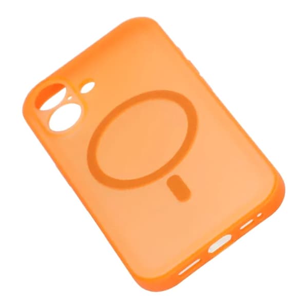 Slimmat MagSafe-skal med kameraskydd för iPhone 16 - Orange