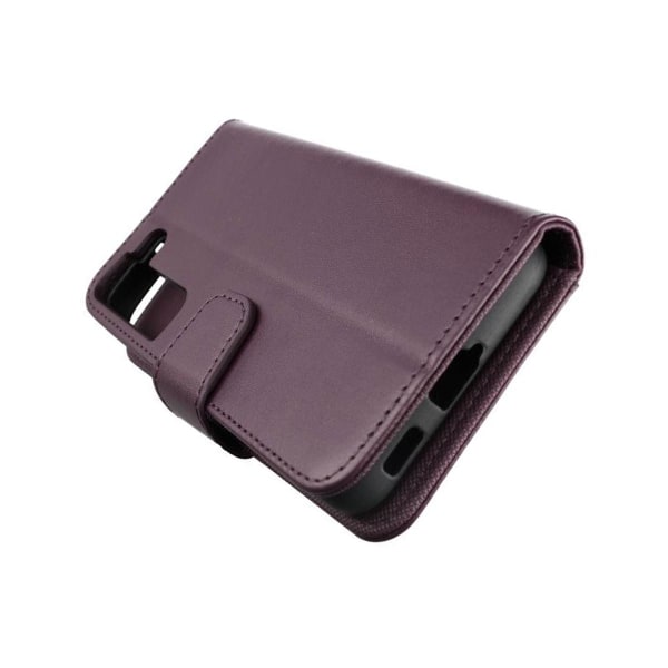 Samsung S22 Plånboksfodral med Extra Kortfack Rvelon - Mörklila Bordeaux
