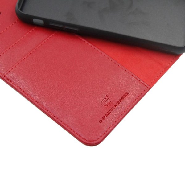 iPhone X/XS Plånboksfodral Magnet Läder med Stativ G-SP - Röd Röd