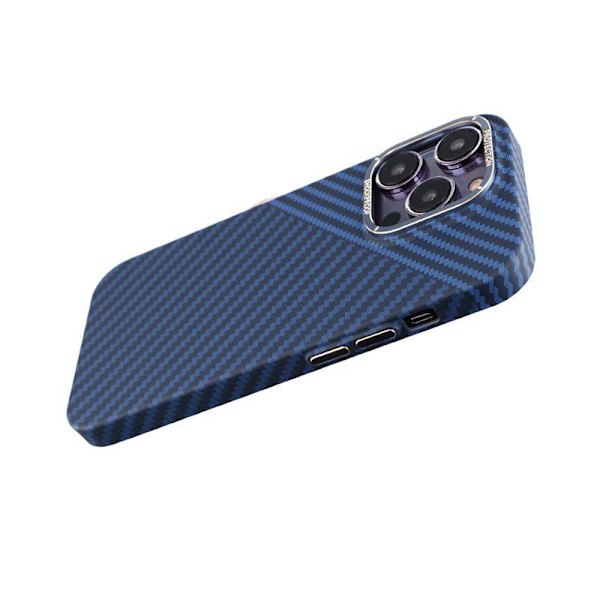 Kolfiber Skal iPhone 14 Pro - Blå & Grå Multicolor